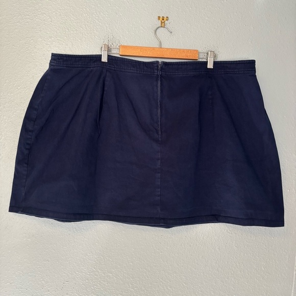 ModCloth Grammar Glam Navy Side Button Retro Mini Skirt Sz 26 Twee Retro - Picture 7 of 11